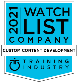 Training Industry 2021 Watch List Custom Content Development