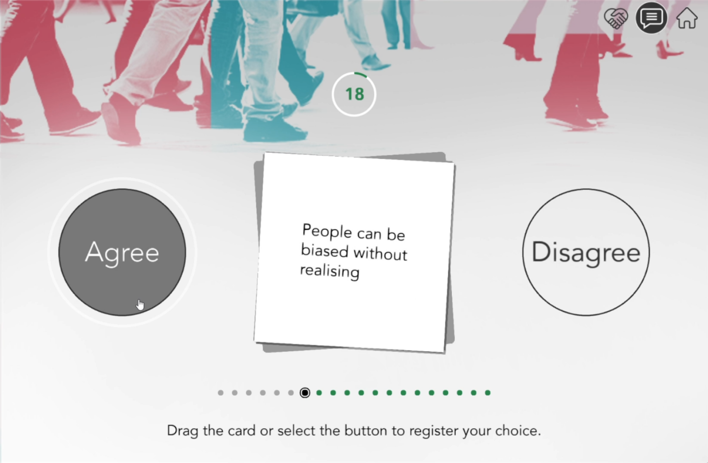 Screenshot showing a quick fire quiz.'