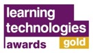 Logo for Learning Technologies Gold Award.