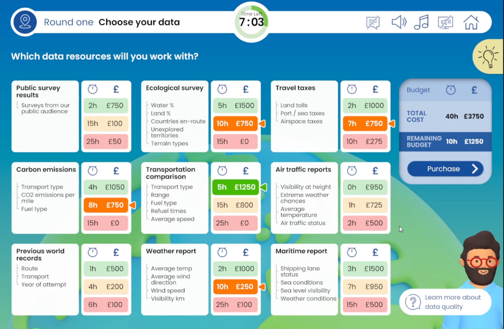 A screenshot from the multiplayer data game Make Real developed.